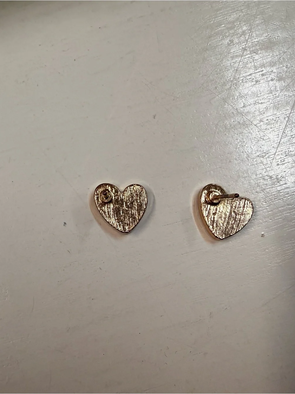 Kendra Scott Gold Heart Stud Earrings with White Opal